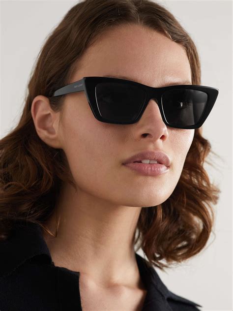 ysl 53mm cat eye sunglasses|yves Saint Laurent black sunglasses.